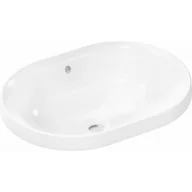 Umywalki - HANSGROHE 61062450 Xuniva U Umywalka wpuszczana w blat 55x40 bez otworu na baterię, z przelewem, SmartClean - miniaturka - grafika 1