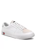 Sneakersy męskie - Tommy Jeans Sneakersy Vulcanized Ess EM0EM01106 Biały - miniaturka - grafika 1