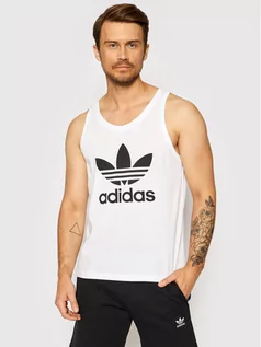 Koszulki męskie - Adidas Tank top adicolor Classics Trefoil H06636 Biały Regular Fit - grafika 1