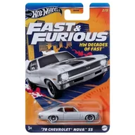 Samochody i pojazdy dla dzieci - Hot Wheels - Fast & Furious - '70 Chevrolet Nova SS HRW42 HNR88 - miniaturka - grafika 1