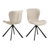 Krzesła - Kremowe krzesła zestaw 2 szt. Batilda – Actona - miniaturka - grafika 1