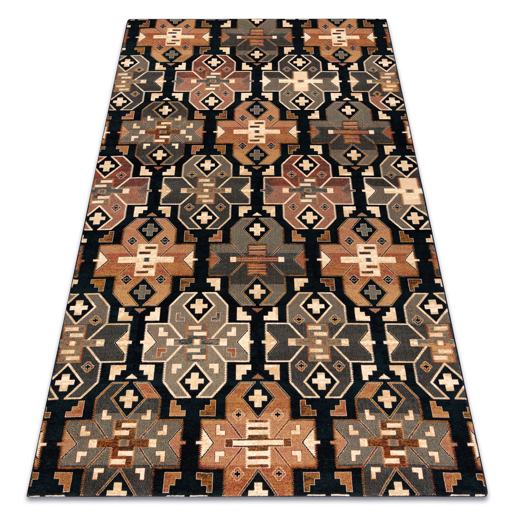 Dywan wełniany SUPERIOR DIAS etniczny navy wielokolorowy 200x300 cm
