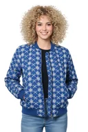 Kurtki damskie - Kurtka damska Desigual Prunilda ocieplana niebieska haftowana -XL - miniaturka - grafika 1