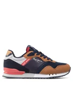 Buty dla chłopców - Pepe Jeans Sneakersy London One Basic B PBS30540 Granatowy - miniaturka - grafika 1