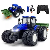 Zabawki zdalnie sterowane - Zdalnie Sterowany Traktor Ciągnik Z Siewnikiem Na Pilota Rc Światła LED - miniaturka - grafika 1