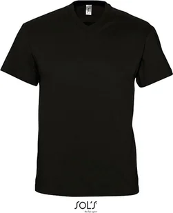 SOLS Koszulka męska V-neck 11150 Czarny Głęboka czerń L - Koszulki męskie - miniaturka - grafika 1