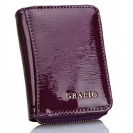 Portfele - Elegancki Portfel Damski Modny Lakierowany Design na Prezent GRACIO - miniaturka - grafika 1