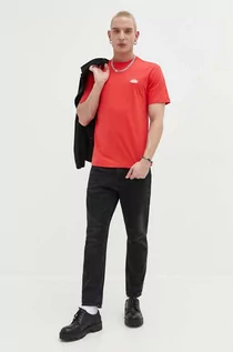 Koszulki męskie - Dickies t-shirt bawełniany kolor czerwony z aplikacją - grafika 1