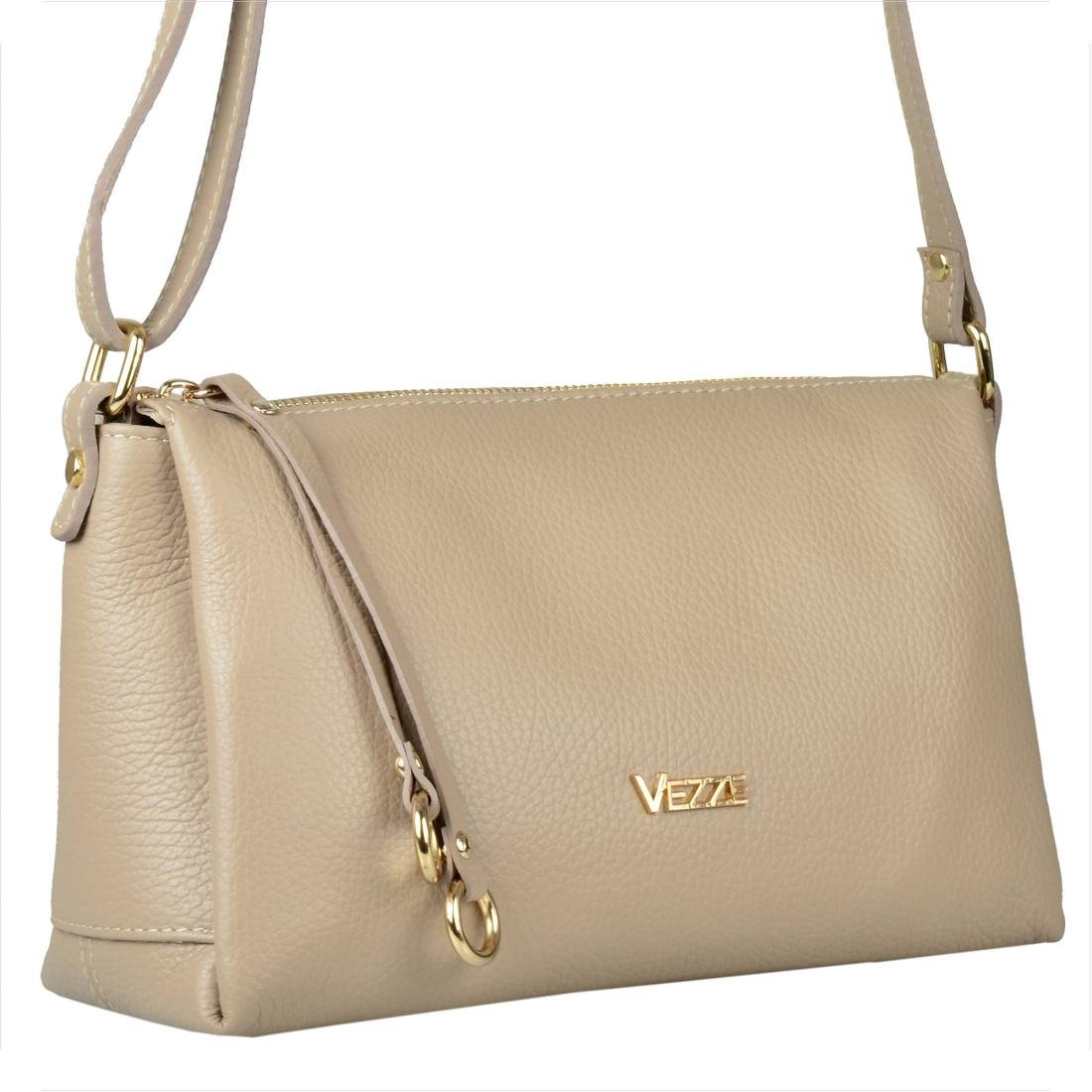 VEZZE beżowa listonoszka skóra naturalna