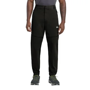 Męskie spodnie z odpinanymi nogawkami Jack Wolfskin HIKEOUT ZIP AWAY PANTS M black - 48S - Spodnie sportowe męskie - miniaturka - grafika 1
