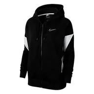 Bluzy damskie - Nike W NSW HOODIE FZ FT CB bluza damska, czarny/ciemnoszary heather/White, M - miniaturka - grafika 1