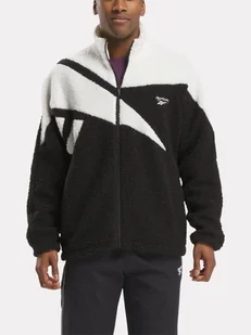 Bluza męska rozpinana polarowa Reebok Cl F Vector Hi Pile Fleece 100206109 2XL Czarna (1200143861011) - Bluzy męskie - miniaturka - grafika 1