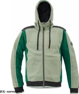 Odzież robocza - CERVA DAYBORO - męska bluza, kaptur, odblaskowe elementy, 55% bawełna, 45% poliester - szarozielony XXL - miniaturka - grafika 1