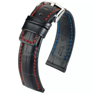 Czarny pasek skórzany 20 mm HIRSCH Grand Duke 02528050-2-20 (L) RATY | GRATIS WYSYŁKA | GRATIS ZWROT DO  1 ROKU | 100% ORYGINAŁ!! - Akcesoria do zegarków - miniaturka - grafika 1