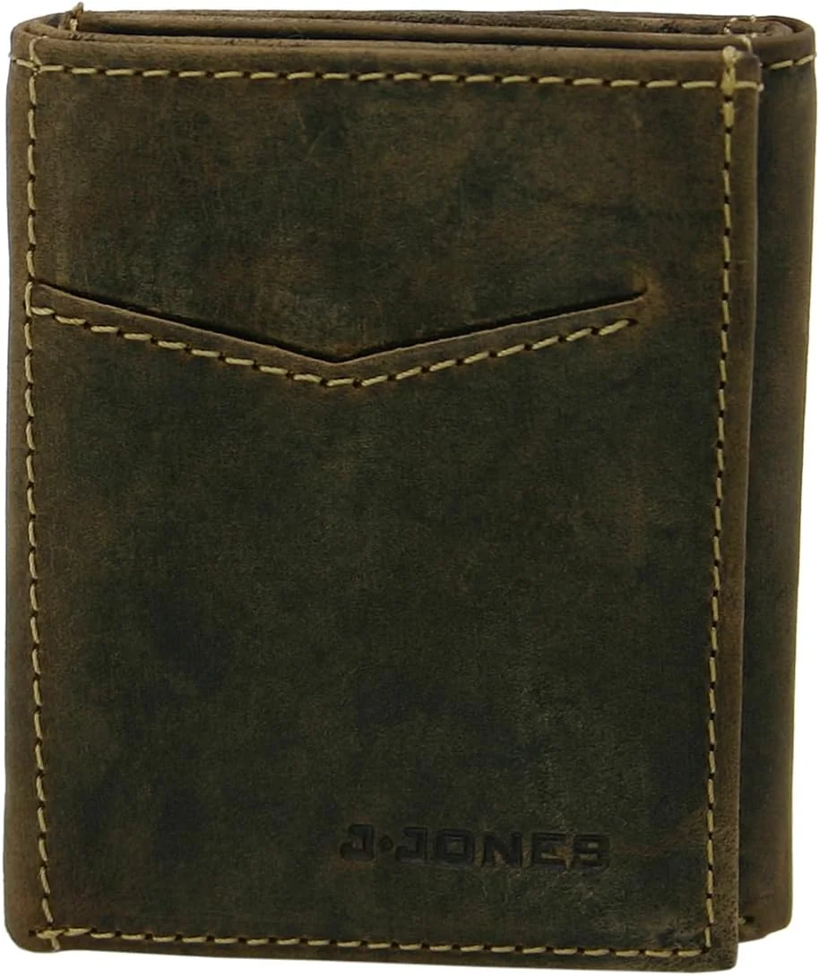PORTFEL MĘSKI MINI 7.5X9CM SKÓRA RFID BRĄZOWY