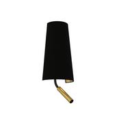 Lampy ścienne - Nowodvorski Kinkiet FARO II czarny,złoty tkanina,mosiądz 7982 - miniaturka - grafika 1