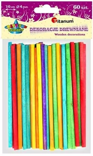 Titanum (Opakowanie 60 Szt) - Drewno Malowane - Pozostałe akcesoria dla plastyków - miniaturka - grafika 1