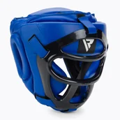 Ochraniacze do sportów walki - Kask bokserski RDX Guard Grill T1 blue - miniaturka - grafika 1
