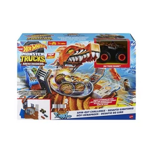 Hot Wheels, Zestaw Trucks Arena Smashers Tiger Shark - Zabawki konstrukcyjne - miniaturka - grafika 1