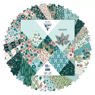 Scrapbooking - Clairefontaine, Papier  Origami 15X15 Cm Zielnik 60 Arkuszy - miniaturka - grafika 1