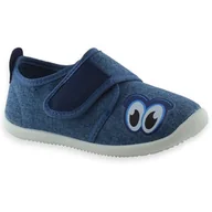 Buty dla chłopców - Niebieskie kapcie na rzep dla chłopca do przedszkola Befado 902X/Y051 Softer - miniaturka - grafika 1