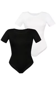 Body damskie z krótkim rękawem 2-pak Shirty, Kolor czarno-biały, Rozmiar 3XL, Teyli - Primodo.com - Body - miniaturka - grafika 1