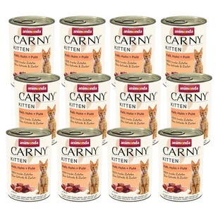 ANIMONDA Cat Carny Kitten smak: cielęcina, kurczak i indyk 12x400g - Mokra karma dla kotów - miniaturka - grafika 1