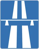 Wyposażenie miejsc publicznych - Znak drogowy informacyjny D-9 Autostrada - miniaturka - grafika 1