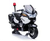 Jeździki dla dzieci - Import SUPER-TOYS SUPER-TOYS NAJWIĘKSZY SUPER SZYBKI MOTOR ŚCIGACZ POLICYJNY 118 MIĘKKIE KOŁA MIĘKKIE SIEDZENIE GAZ W RĄCZCE HAMULEC HZB118  HZB-118-POLICJA - miniaturka - grafika 1