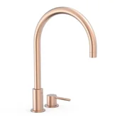 Baterie umywalkowe - Bateria umywalkowa 2-otworowa Tres Study różowe złoto mat 26110501OPM - miniaturka - grafika 1