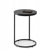 Ławy i stoliki kawowe - Mały Okrągły Stolik Podręczny Przysuwany Do Kanapy Colin Czarny - miniaturka - grafika 1