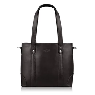 Torebka damska skórzana na ramię brązowa pojemna modna shopper bag T-41-BR - Torebki damskie Torebka damska skórzana na ramię brązowa pojemna modna shopper bag T-41-BR - Torebki damskie - miniaturka - grafika 1