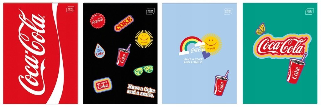 Zeszyt A6 32 kartki do słówek Coca-Cola Interdruk mat + UV mix okładek