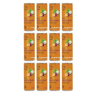 Quality Food Woda kokosowa z sokiem z marakui Zestaw 12 x 320 ml - żywność - Woda - miniaturka - grafika 1