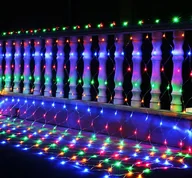 Oświetlenie świąteczne - Yakimz Lampki choinkowe LED Sznur lampek choinkowych Kurtyna lampek choinkowych Dekoracja zewnętrzna Lampki choinkowe 8 trybów IP44 RGB 2x2M - miniaturka - grafika 1