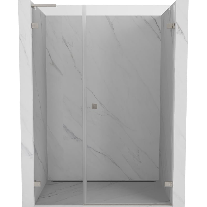 Mexen Lunar-B L drzwi prysznicowe uchylne prawe 130 cm, transparent, nikiel szczotkowany - 832SL-130-050-97-00-P