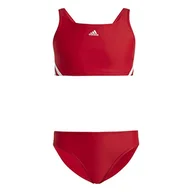 Stroje kąpielowe dla dziewczynek - adidas Dziewczęce bikini z 3 paskami - miniaturka - grafika 1