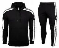 Dresy męskie - Dres Adidas Squadra 21 komplet męski czarny r. S - miniaturka - grafika 1