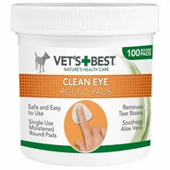 Higiena jamy ustnej zwierząt - Vet's Best Vets Best Vets Best Czyściki do oczu 100szt 80362 - miniaturka - grafika 1