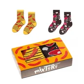 Skarpetki dla dzieci - Zestaw kolorowych skarpetek w kiełbaski dla dzieci r.30-35 - mixTURY Grillowe - miniaturka - grafika 1