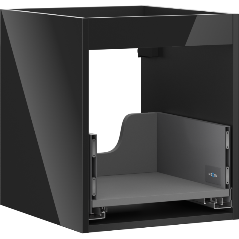 Mexen Box-A korpus szafki podumywalkowej 40 cm, 1 szuflada, czarny połysk - 91AX0-0400-470-1-70