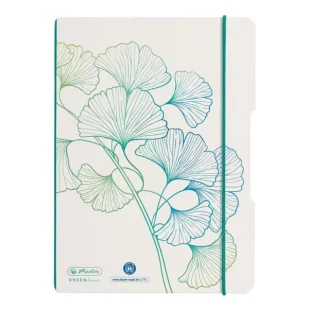 Notatnik Flex A5/40 kropki Greenline Gingko - HERLITZ - Notesy i bloczki - miniaturka - grafika 1