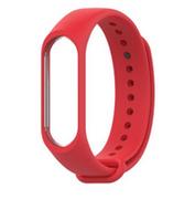 Akcesoria do pulsometrów i zegarków sportowych - Silikonowy pasek do Xiaomi Mi Band 3/ Xiaomi Mi Band 4 - czerwony - miniaturka - grafika 1