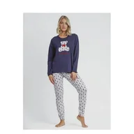 Piżamy damskie - Piżama damska z długimi spodniami i długim rękawem Admas 60158 XL Granatowa (8433623662386). Piżamy damskie - miniaturka - grafika 1