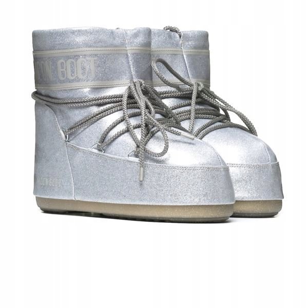 Śniegowce MOON BOOT ICON LOW GLITTER SILVER 80D1409440H001 36-38