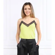 Koszulki i topy damskie - Patrizia Pepe Satynowy top | Regular Fit - miniaturka - grafika 1