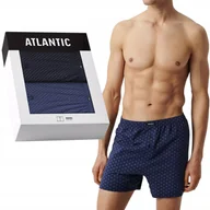 Majtki męskie - BOKSERKI MĘSKIE SZORTY LUŹNE ATLANTIC 2MBX069/GRA/NIEC 2PAK XL - miniaturka - grafika 1
