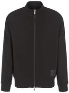 Bluzy męskie - Armani Exchange Męska bluza z długimi rękawami, Comfy Fit, zapinana na zamek błyskawiczny, Schwarz, S - miniaturka - grafika 1