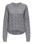 Swetry damskie - ONLY Sweter w kolorze szarym - miniaturka - grafika 1
