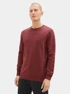 Swetry męskie - Tom Tailor Sweter 1027661 Bordowy Regular Fit - miniaturka - grafika 1